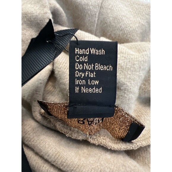 Rain Oversized Turtle Neck poncho feels like Cashmere soft beige sweater size M - Picture 5 of 6